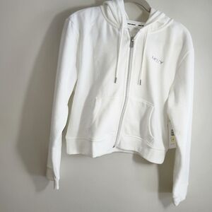 NWT DKNY White Zip-Up Hoodie